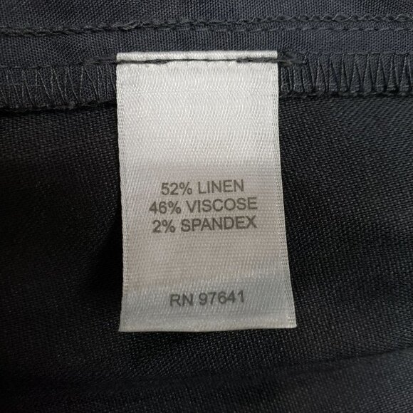 J Jill Linen Stretch Pants Womens 14 Petite Gray High Rise Trouser Pull On - Picture 9 of 10